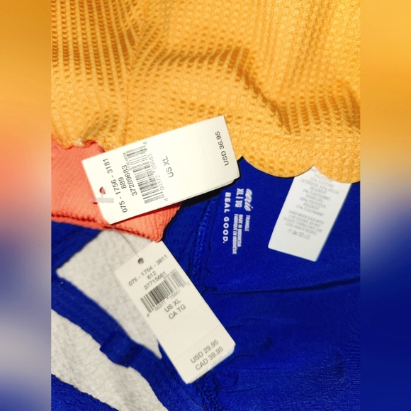 NWT Aerie 3 Pieces Ribbed Ruffled Swim Colorful XL - Picture 5 of 7